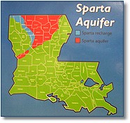 The Sparta Aquifer serves most of 14 parishes in north central Louisiana