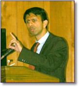 Louisiana Governor Bobby Jindal spoke on many different issues in his address to the audience at the 2008 Claiborne Chamber of Commerce (Photo by K.H. Hightower).